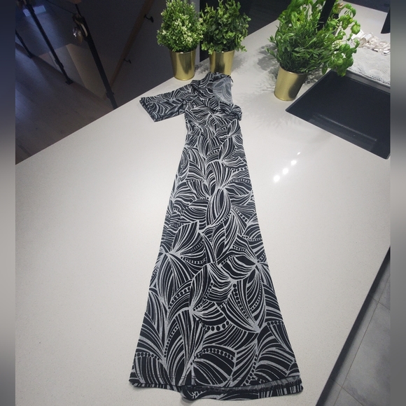 KAREL Splendide robe cache-coeur à motifs de longueur midi - Picture 6 of 6